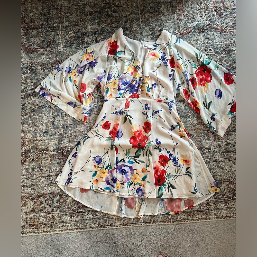 Revolve Yumi Kim Sweet Sunrise floral Dress in Poppies Waltz - Size Large - Picture 4 of 9